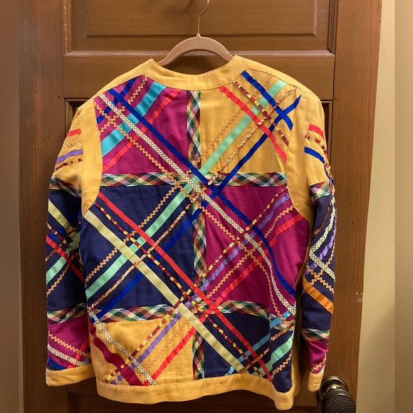 Colorful Women's Jacket with Button Detail - Picture 2 of 6